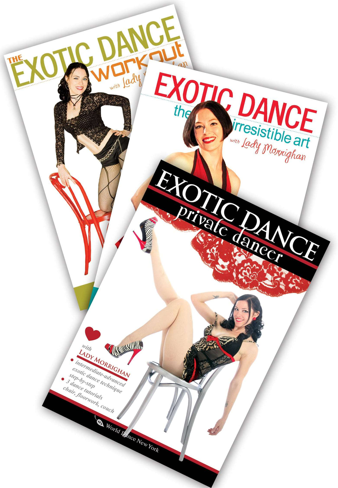 Exotic Dance Instruction & Fitness  3-DVD Set - Lady Morrighan - World Dance New York