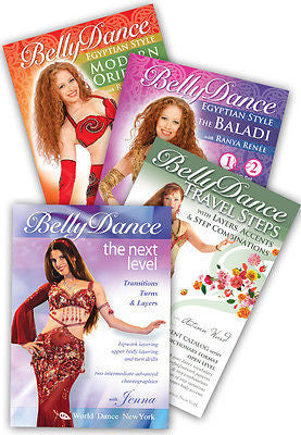 4-DVD lot, Advanced Belly Dance Instructional DVDs from World Dance New York - World Dance New York