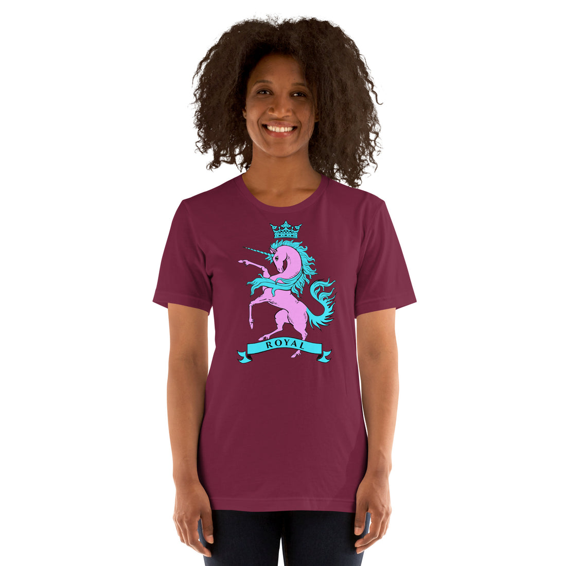 Royal - Unicorn T-Shirt -  affirmation, support, motivational message T-Shirt soft 100% cotton