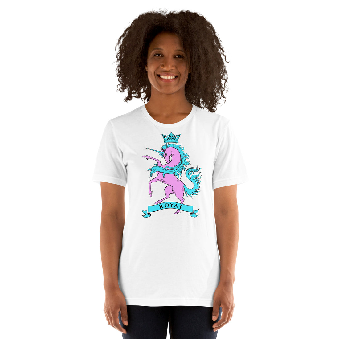 Royal - Unicorn T-Shirt -  affirmation, support, motivational message T-Shirt soft 100% cotton